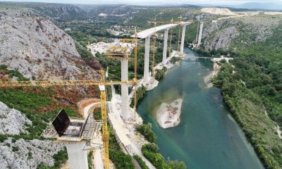 BOSZNIA LEGNAGYOBB HÍDJA: A 980 méter hosszú és 100 méter magas Počitelj-híd a bosnyák autópályán (Forrás: Jabuka TV)