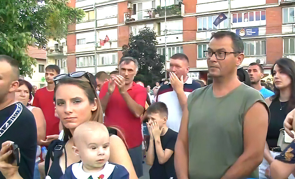 A vasárnapi tüntetés résztvevői