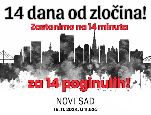 A szerb vezetők lopva járnak ki a temetőkbe, felelős nincs, a vonat nem jár 2 Ismét az interneten szerveződik egy megmozdulás: pénteken 11 óra 52 perckor, tehát a tragédia pillanatában, 14 nappal a tragédiát követően, Újvidéken megáll az élet a 14 áldozat emlékére