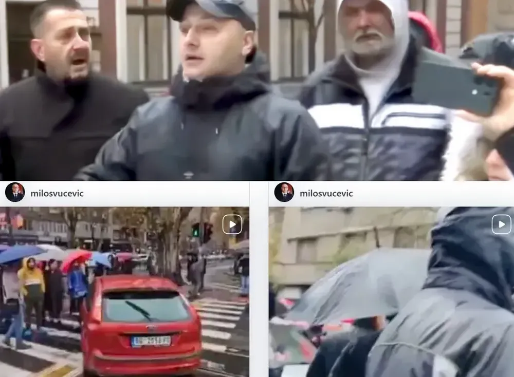 Több incidens is történt a pénteki megemlékezések során, amelyek miatt polgárháború fenyeget Szerbiában