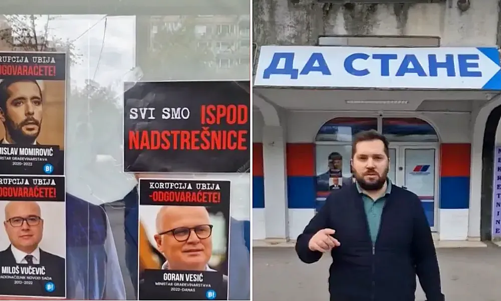 Miran Pogačar, a Bravo! Mozgalom városi tanácsnoka egy kis viedót is készített, szerinte meg kell állítani a Szerb Haladó Pártot