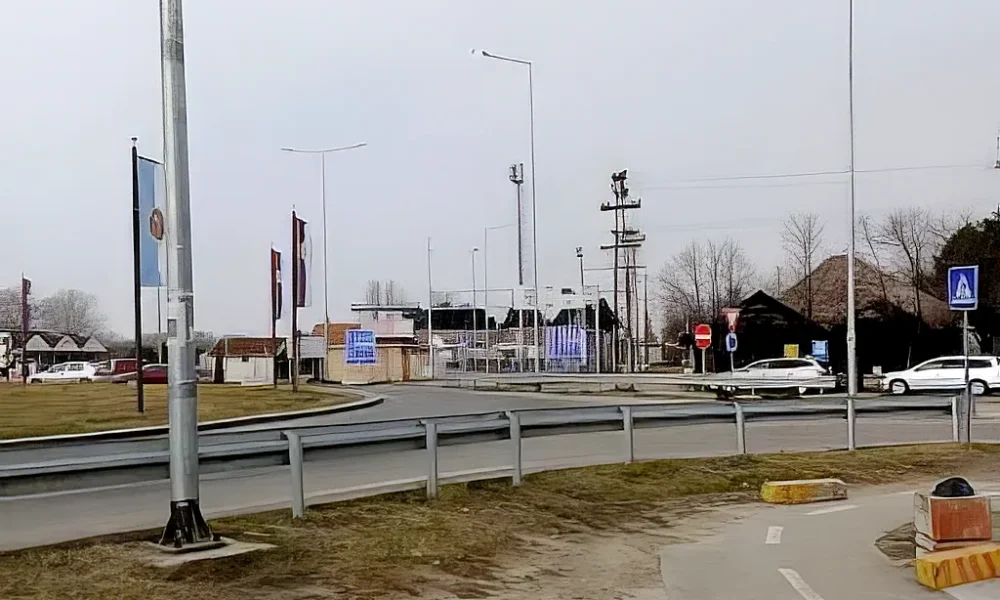 Az Y-kereszteződés vége a kelebiai határátkelőnél