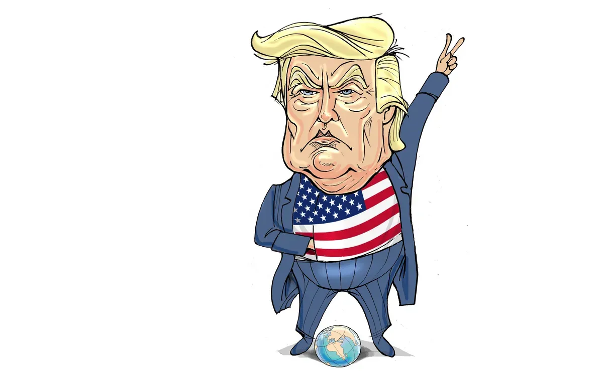 A világ ura (Léphaft Pál karikatúrája)
