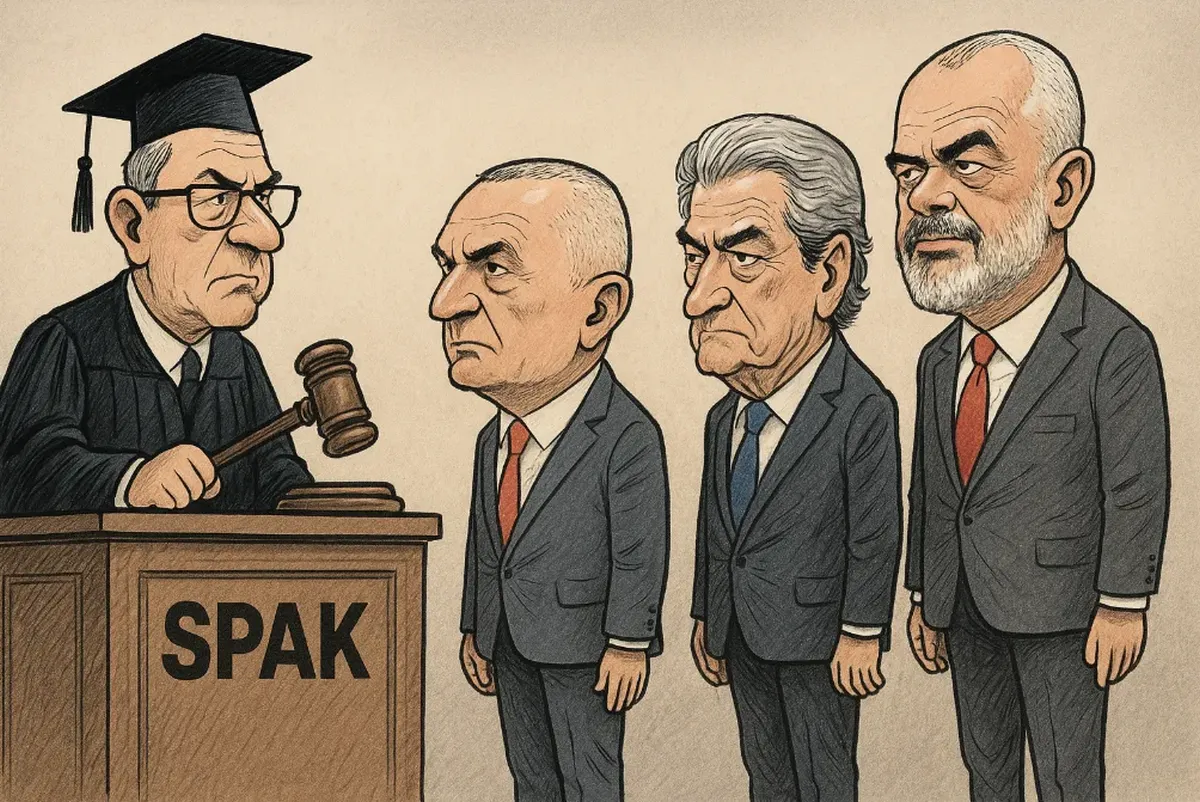 Sorbanállás a SPAK "standjánál' (A MI karikatúrája)
