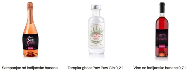 Indián banánból készült pezsgő, gin és bor
