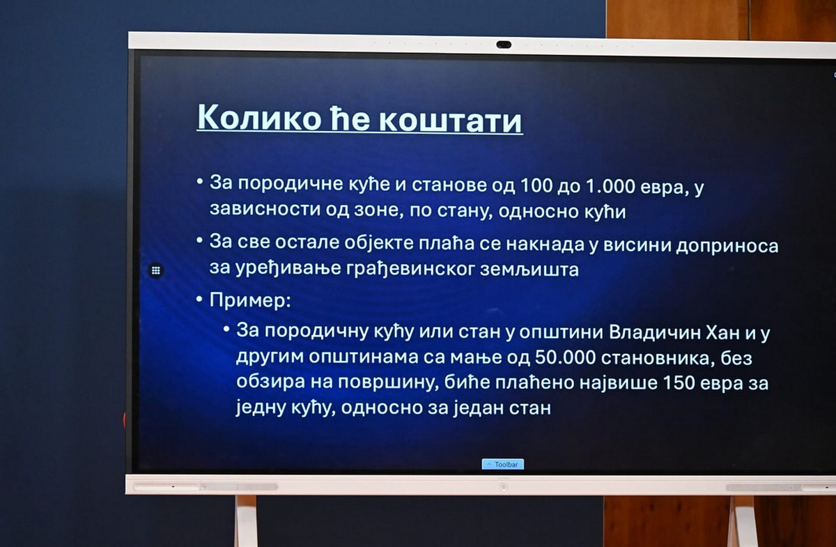 Vučić a kínaiaktól kapott kedvenc digitális tábláján szemléltette, hogy mi mennyibe kerül