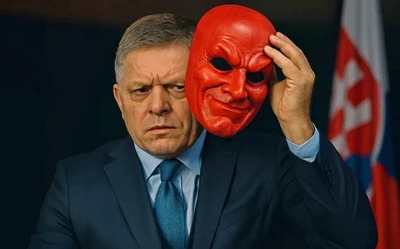 Robert Fico baloldali álarca