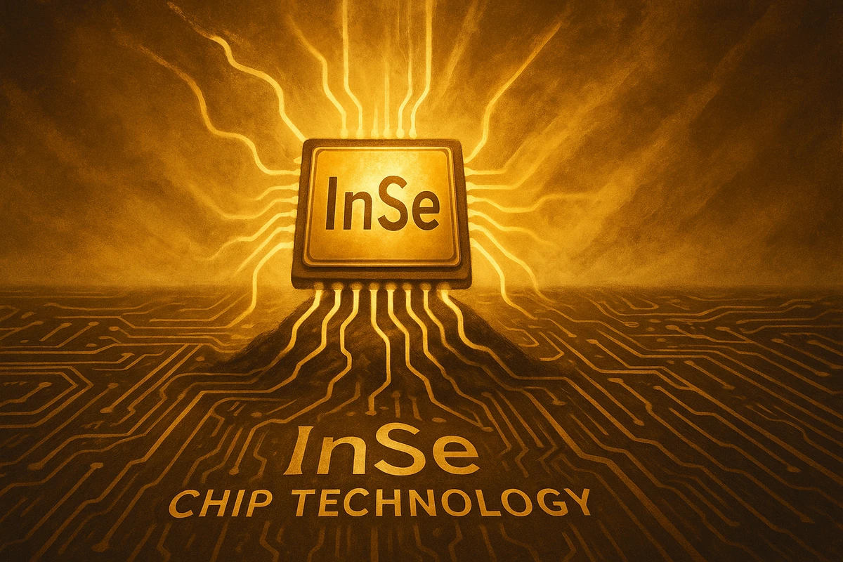 Kis kínai propaganda a Kunpeng méretéről és egyebekről 3 Az InSe chip technológia a legújabb áttörés a félvezetőiparban, amely a hagyományos szilíciumot válthatja le a jövőben. Az InSe az indium-szelenid rövidítése, egy kétdimenziós (2D) félvezető anyag, amelyet gyakran „arany félvezetőként” emlegetnek kiváló elektromos tulajdonságai miatt