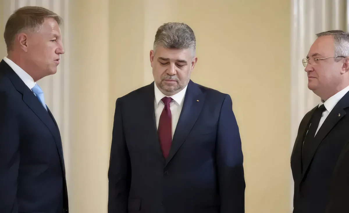 Egy év alatt az egész gárda ment a lecsóba. A román állam egykori első emberei, Klaus Iohannis, volt elnök, Marcel Ciolacu, volt miniszterelnök, és Nicolae Ciucă, a szenátus volt elnöke (Forrás: Libertatea)