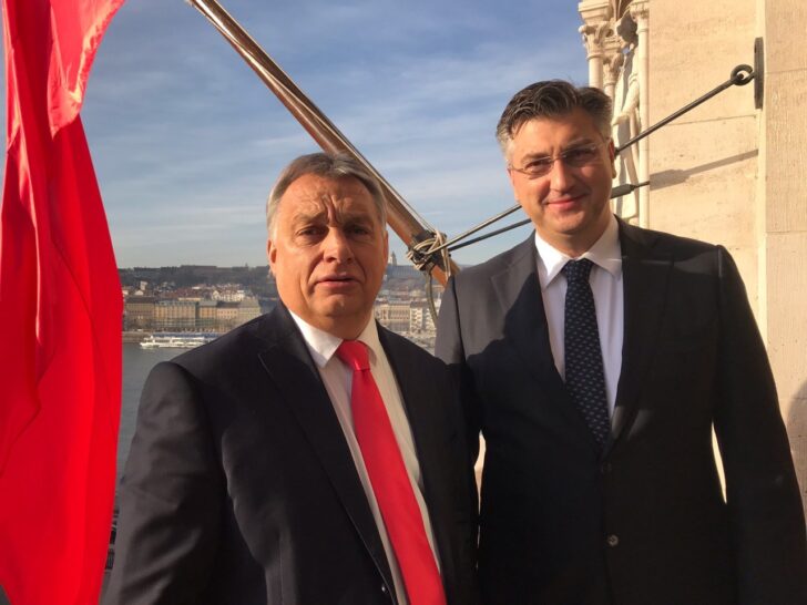 Orbán Viktor és Andrej Plenkovic