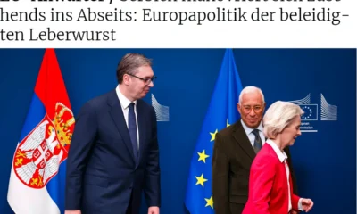 Szerbia a lemaradásban az első - a Tageblatt ezzel a képpel illusztrálta a cikkét