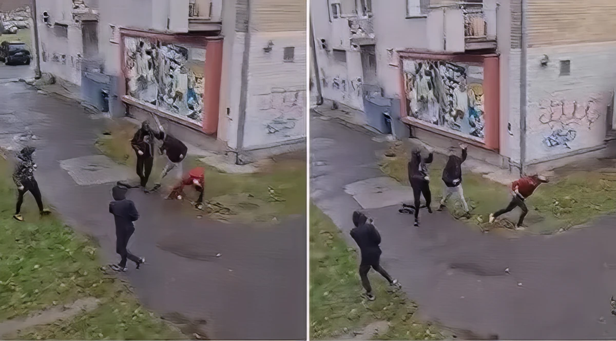 Már Szabadka is célpont, felgyújtották egy ügyésznő autóját 2 Dražen Lončar bántalmazása. Ezek a képkockák egy videóból származnak. A kép aljához legközelebb lévő személy videót készít a bántalmazásról, a szerb média szerint azért, hogy a megrendelő felé legyen bizonyítékuk a támadóknak