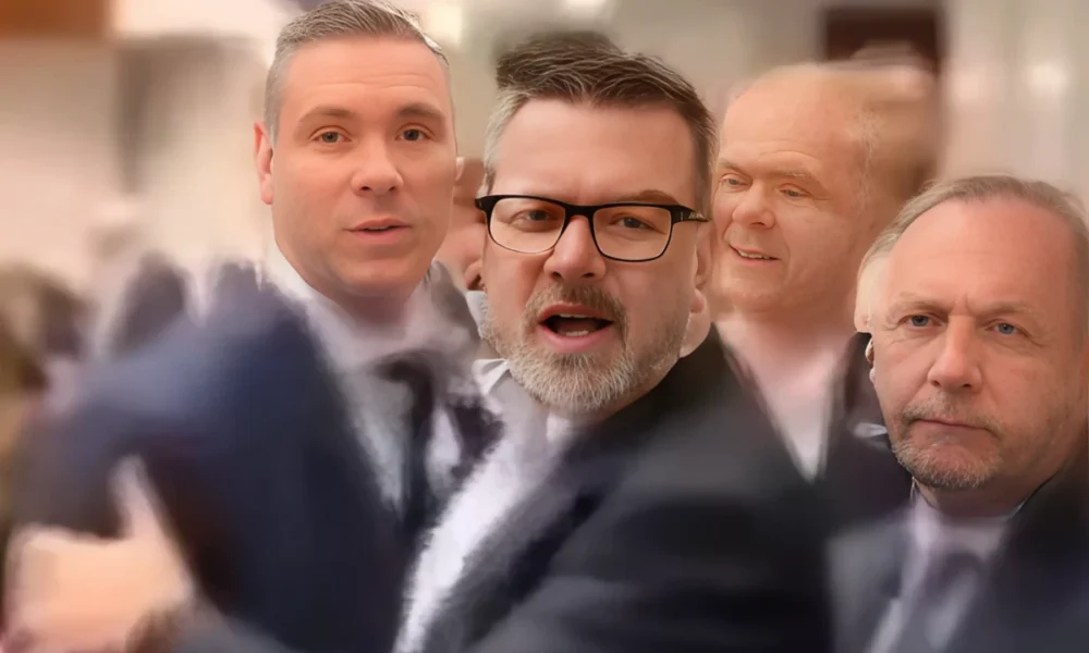 Dühös emberek a pozsonyi parlamentben, szoftveres arcfelismeréssel