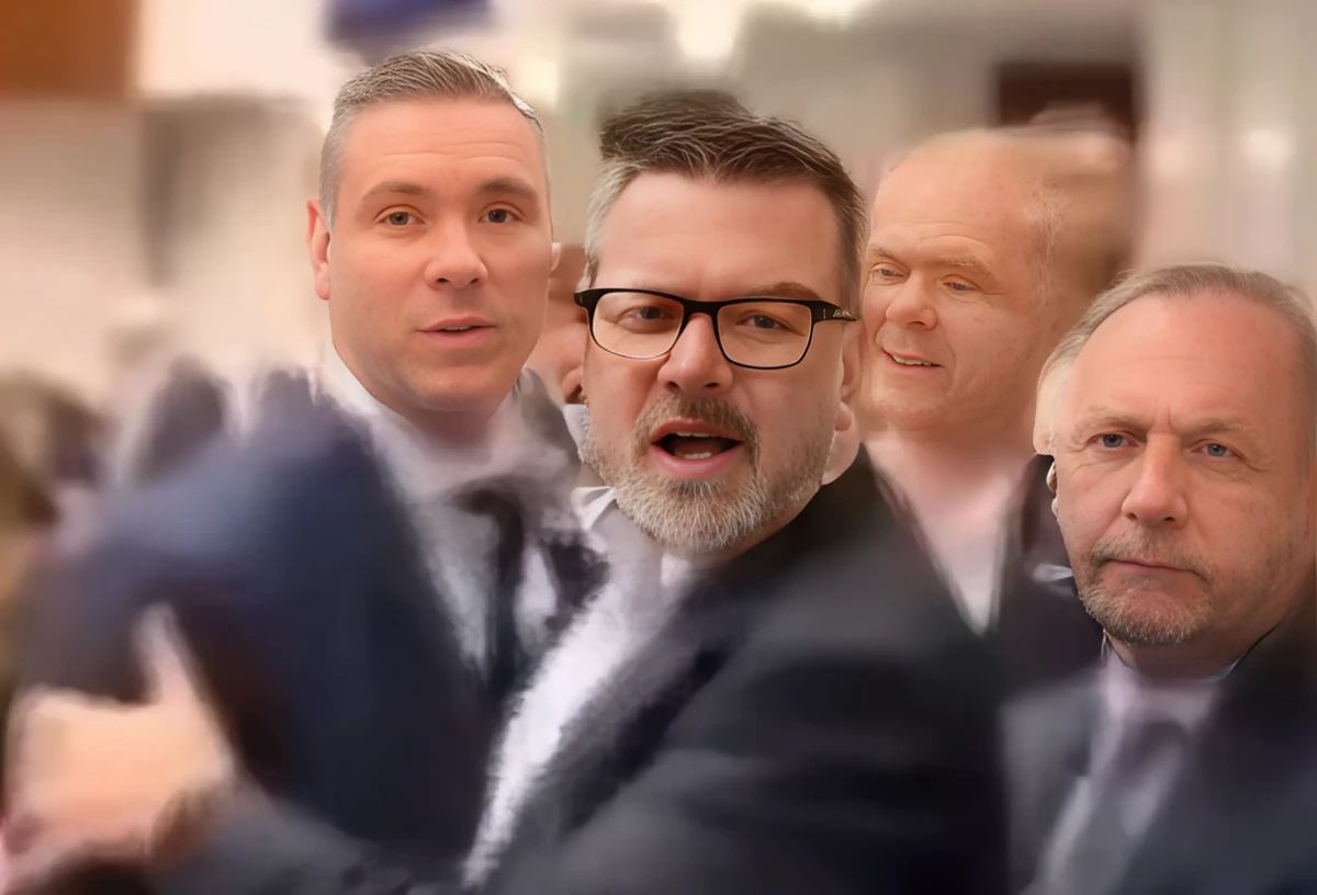 Dühös emberek a pozsonyi parlamentben, szoftveres arcfelismeréssel