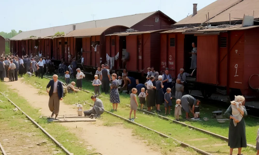 Hiába próbáljuk meg kiszínezni a múltat, amikor sokan dolgoznak azon, hogy a jelen is sötét legyen. A fotón kitelepített felvidéki magyarok láthatók