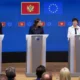 Montenegró öt csatlakozási fejezetet zárt le, a képen Milojko Spajić, Marie Bjerr, Marta Kos