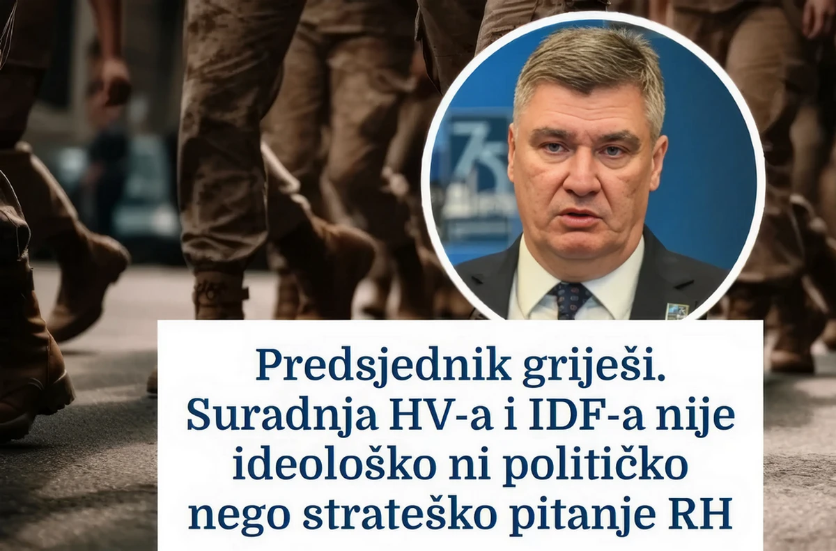 Magyarország egy liter orosz olajat sem kapna, ha a horvátok népszavaznának 6 Az elnök téved. A horvát és az izraeli hadsereg együttműködése se nem ideológiai, se nem politikai kérdés, hanem stratégiai - írja a liberal.hr