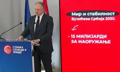 Dagan Đilas vizuálisan is megjeleníttette, hogy a szerb elnök 2030-ig 15 milliárd dollárért akar fegyvereket venni