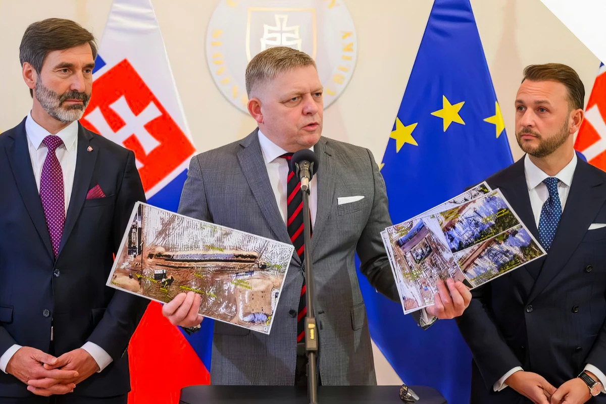 A Barátság-vezeték a következő napokban sem szállít olajat 2 Robert Fico is műholdfelvételekkel győzködte a nagyközönséget, amihez miniszteri támogatást is kapott Juraj Blanártól és Matúš Šutaj Eštoktól (Forrás: X platform)