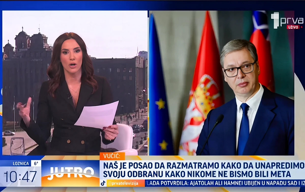 A szerb elnök késődélelőtt telefonon nyilatkozott a Prva televíziónak