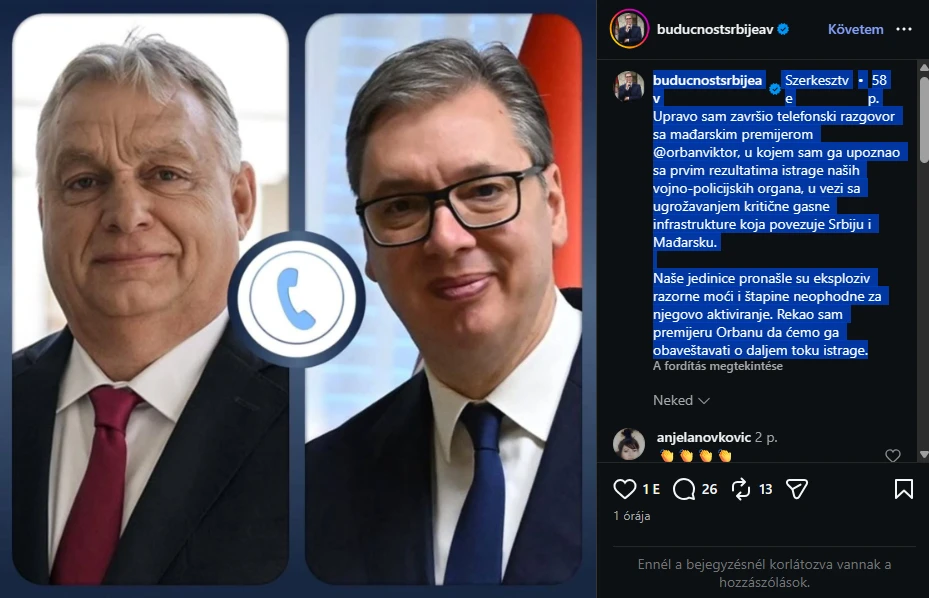 Telefonon beszéltek