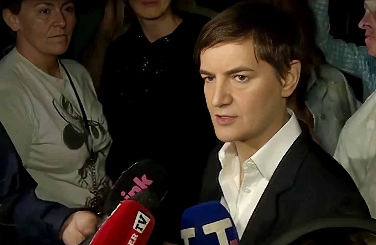 A beszédek után megrendezett incidensek is voltak 5 A szerb házelnök az incidensekről is nyilatkozott a kormánypárti médiának (Forrás: Screenshot)