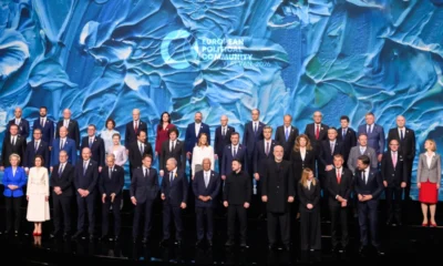 Az Európai Politikai Közösség NATO-val és Kanadával megerősített találkozójának résztvevői Jerevánba