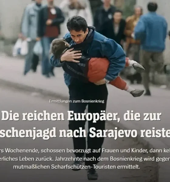 A gazdag európaiak, akik embervadászatra utaztak Szarajevóba: hétvégére érkeztek, elsősorban nőkre és gyermekekre lőttek, majd visszatértek polgári életükbe. Évtizedekkel a boszniai háború után nyomozás indult az állítólagos mesterlövész-turisták ügyében. Egyik kollégánk szerint orvlövészeknek kellene őket nevezni