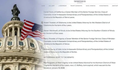 AMERIKAI DIPLOMÁCIA: A jelölési lista ugyanakkor messze túlmutat a Balkánon, az Egyesült Államok mintegy húsz országba küld új nagyköveteket