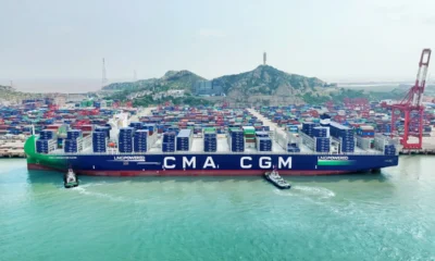 A CMA CGM NOTRE DAME, a tíz, francia zászló alatt hajózó, 24 212 TEU kapacitású, LNG-meghajtású hajóból álló sorozat első tagja