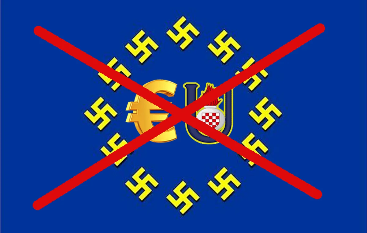Szerbia európai útja egyre inkább körforgalomnak tűnik 6 Marta Kos felszólalásával egyik oldal se, volt elégedett, a legdurvább internetes bejegyzést Jugoszlávia Forradalmi Ifjúsága név mögé bújt posztoló tette. A fenti képhez rövid bejegyzést is írt, amelyben "eurofasiszta k@rvának" nevezte a bővítési biztost. Az EU-ban az U betűbe helyezett horvát sakktábla "usztasázásnak" számít
