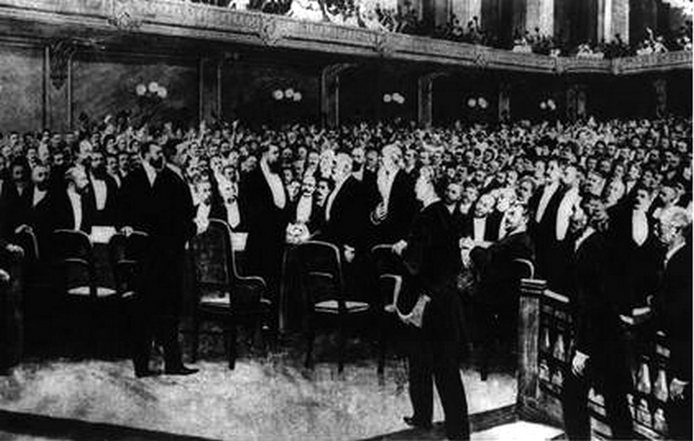 Izraelbe vitték Herzl Tivadar nagyszüleinek maradványait 4 A pesti származású Herzl Tivadar kezdeményezésére az első cionista kongresszust a svájci Bázelben tartották meg 1897-ben, amelyen megalakult a Cionista Világszervezet. Ennek a szervezetnek a célja egy zsidó haza létrehozása volt Palesztinában