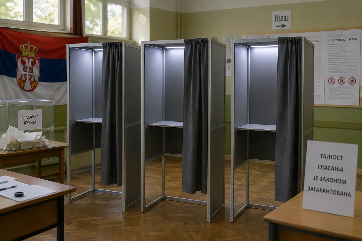 Szerbiai választások: csalástól tartanak az új fülkék miatt 5 Körülbelül így nézne ki az új választási fülke, amely lehetővé teszi a választási csalásokat. Már csak a jelzőtábla hiányzik: csalók jobbra, tisztességes szavazók balra