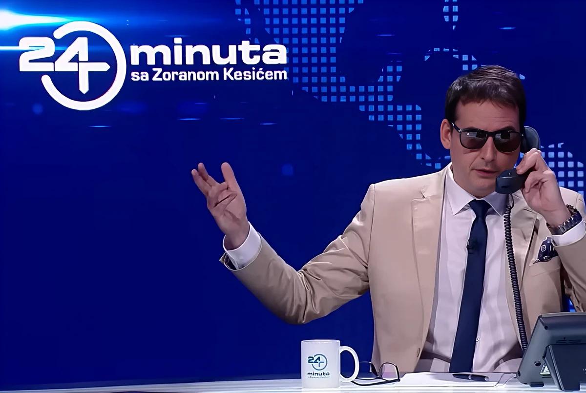 Zoran Kesić egyik műsorában a szerb elnököt imitálta, amint az egyik diáktüntetés előtt éppen anonim bejelentést tesz, amely szerint az összes vonatom bomba került elhelyezésre