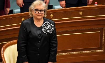 Justina Shiroka-Pula a koszovói parlamentben – éjfél körül még jelölt volt, hajnalra már köztársasági elnök (Forrás: X platform)