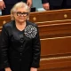 Justina Shiroka-Pula a koszovói parlamentben – éjfél körül még jelölt volt, hajnalra már köztársasági elnök (Forrás: X platform)