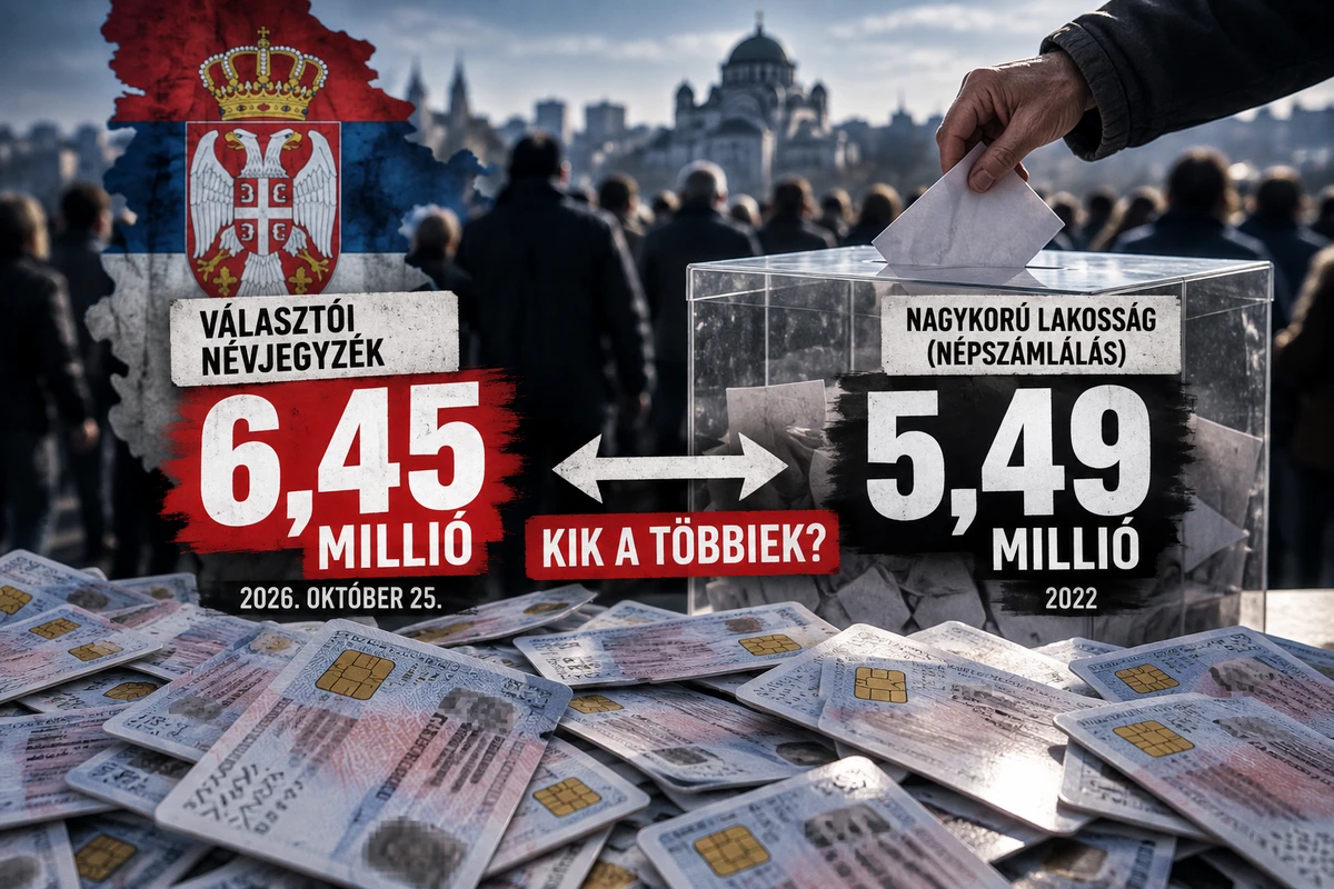 Miből adódnak a különbségek a szerbiai választásokon a választói névjegyzék és Szerbia lakossága között, és miért kell 5,49 millió szavazásra jogosult személynek körülbelül annyi szavazólap, mint amennyi az ország összlakossága (Infografika, mesterséges intelligencia)