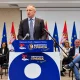 Dragan Đilas kampánybeszéde a kilences számú választási pultnál (pulpitusnál)