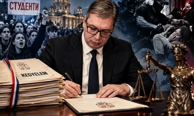 A mostanában az egy egyszerű állampolgár szerepében tetszelgő Aleksandar Vučić kegyelmet adott-e a pajtásainak, akik hatalmon tartották? - ez a kérdés merül fel a titokzatos és törvényellenes abolíciós lépés vonatkozásában, ami jól jellemzi egész "uralkodását" Szerbia felett
